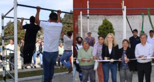 Romina Contreras inaugura nuevo gimnasio de calistenia en Huixquilucan