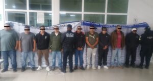Detienen a 9 personas por robo en una bodega de Texcoco