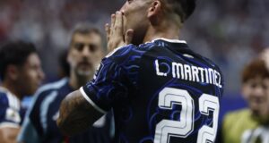 Lautaro Martínez celebra su gol soñado con Argentina en el Mundial
