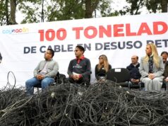Coyoacán limpia sus calles al retirar 100 toneladas de cableado inservible
